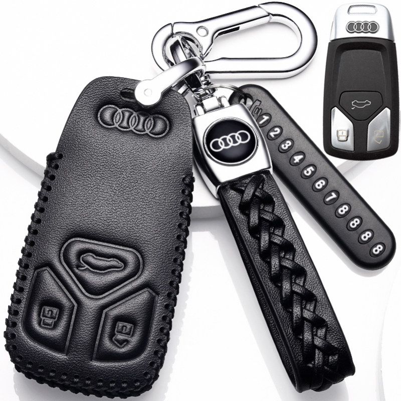 2023奥迪Q5L钥匙套2022款高档真皮奥迪q5l车钥匙包壳扣21车男19款