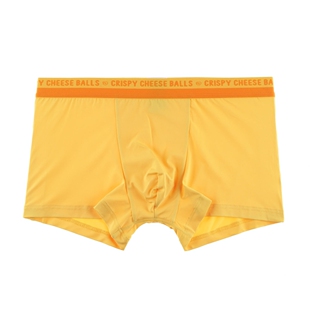 透气简约休闲不夹臀YESCODE 纯色运动四角中腰平角裤 内裤 男士