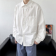 上衣2026春秋新款 24LINE痞帅简约白色衬衫 男长袖 宽松百搭休闲衬衣