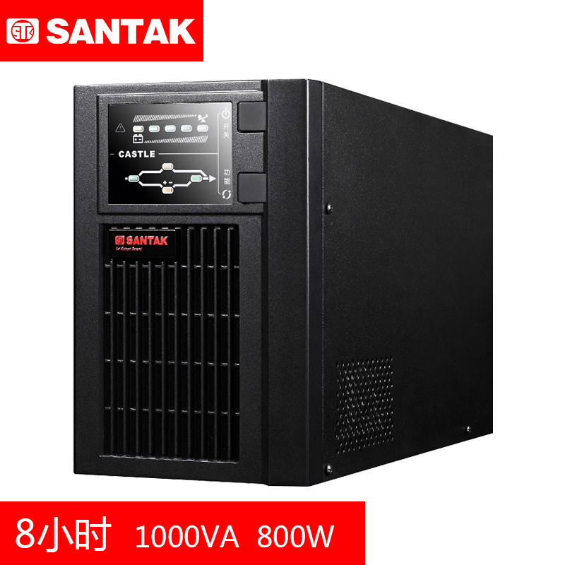 山特ups不间断电源1kva800w长延时8小时蓄电池6只a6电池柜稳压