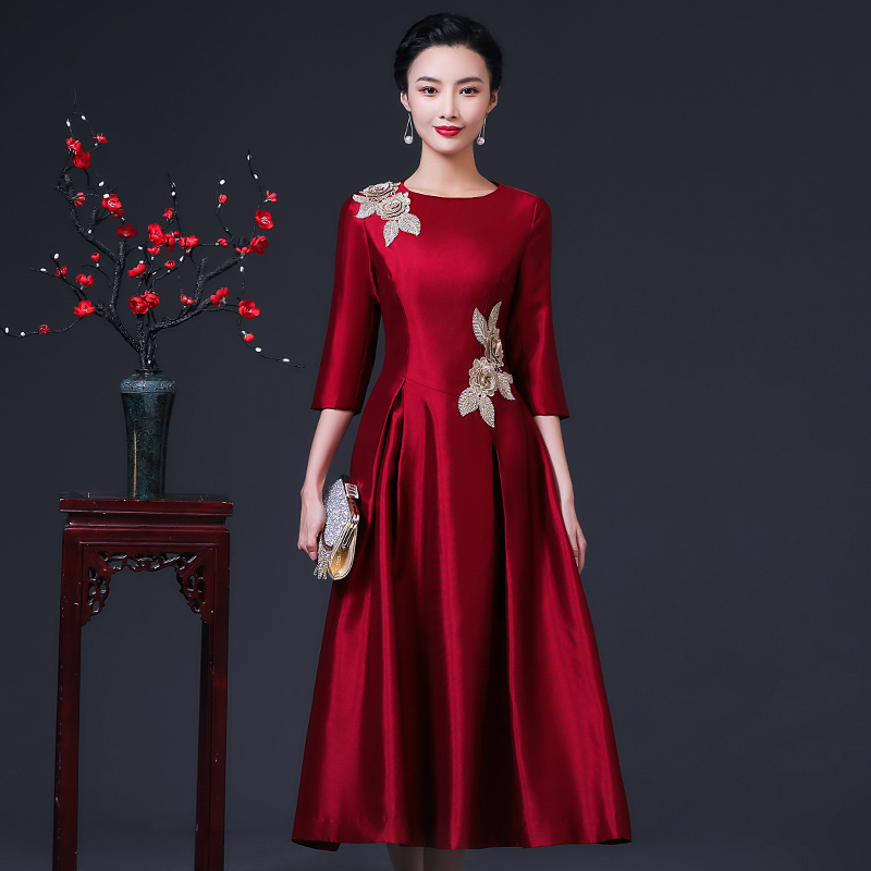 优雅喜妈妈聚会婚宴礼服