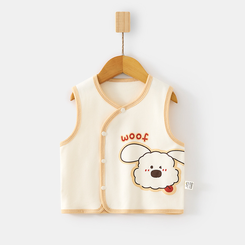 婴儿马甲护肚背心秋冬季宝宝双层儿童坎肩马夹新生儿纯棉保暖上衣