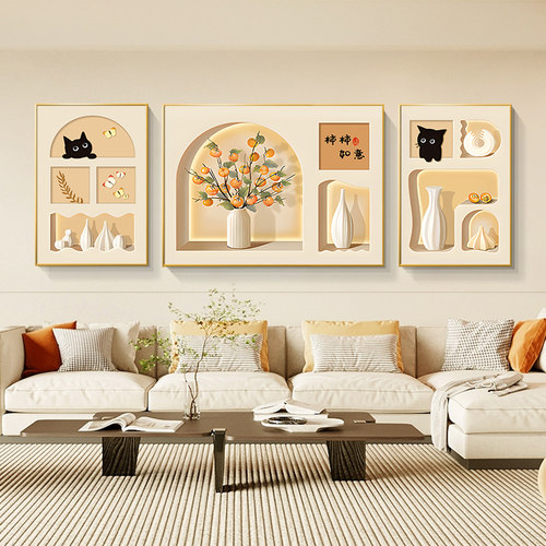 轻奢简约现代十字绣2025年新款线绣客厅事事如意餐厅玄关卧室刺绣