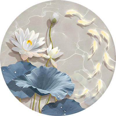 高级感荷花九鱼图十字绣2025年新款线绣客厅手工刺绣玄关餐厅小件