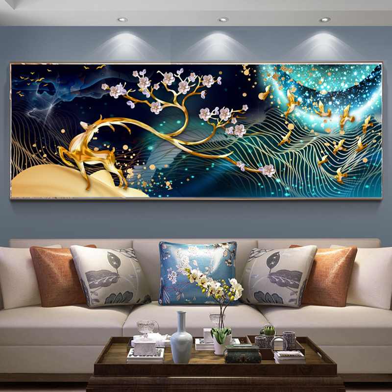 2025新款十字绣线绣客厅大气风景画刺绣轻奢风手工简单自己绣卧室