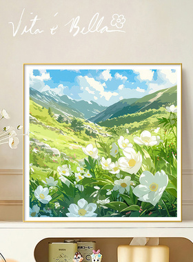 宫崎骏夏天十字绣2025年新款线绣客厅手工刺绣简卧室餐厅简单小件