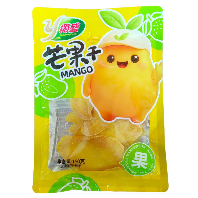 椰盛芒果干150g袋鲜嫩芒果肉芒果片海南特产食品包装营养袋装