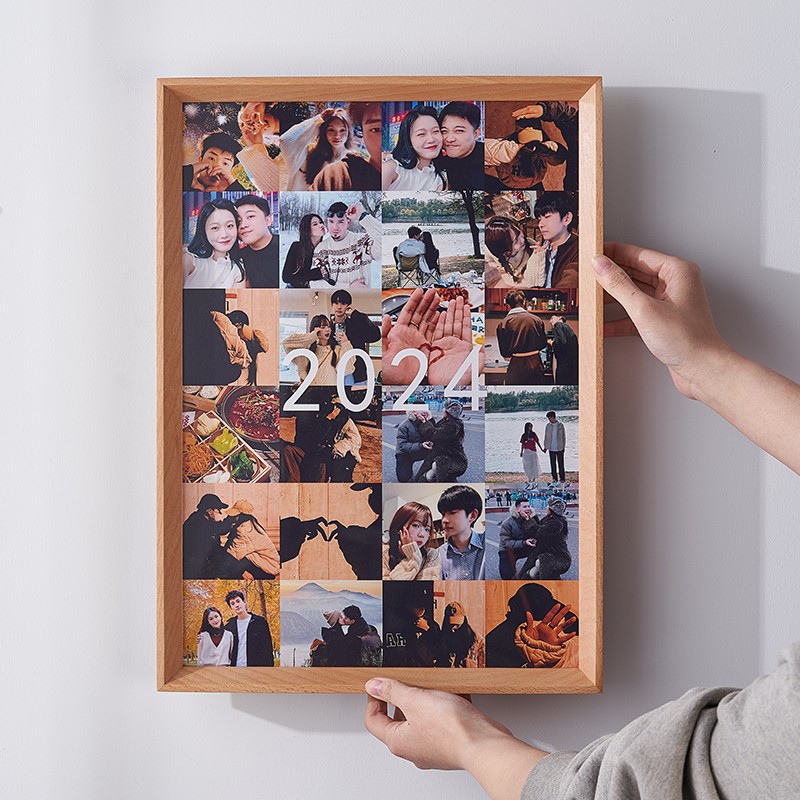 年度实木相框情侣照片纪念