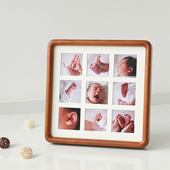 实木相框摆台创意多宫格婴儿宝宝B超diy情侣高级儿童节礼物女友