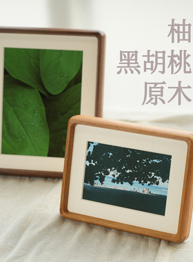 实木圆角相框空框摆台画框67810寸儿童婚纱全家福留念多尺寸挂墙