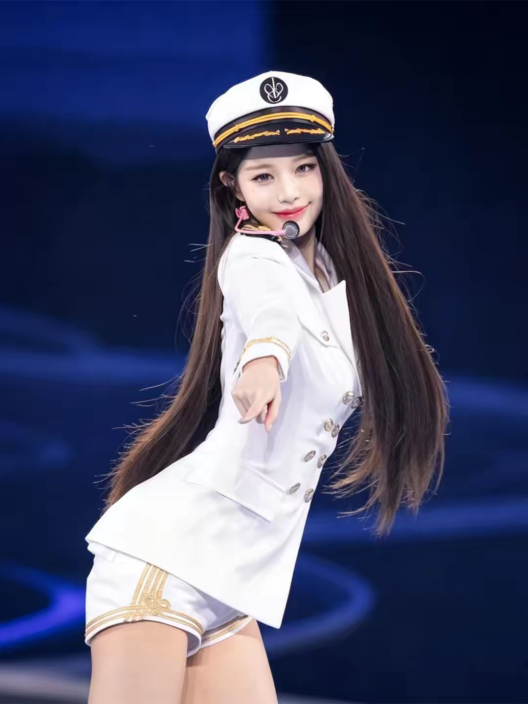 韩IVE张元英同款海军风套装收腰显瘦时尚气质舞台走秀打歌演出服