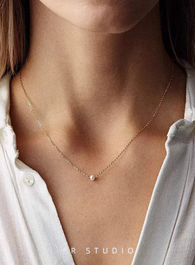 复古优雅天然淡水珍珠项链