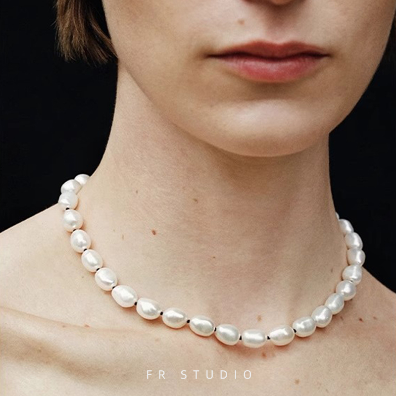 手工天然巴洛克淡水珍珠项链