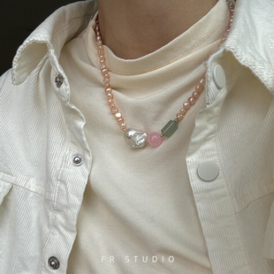 小冯今天也很开心呢 同款新中式天然淡水巴洛克珍珠项链轻奢小众