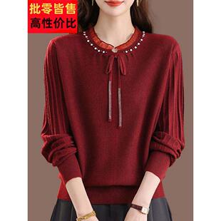 毛时尚 大码 洋气短款 女衣秋冬季 遮宽松肚子羊绒 MQP羊毛短衫 胖mm款