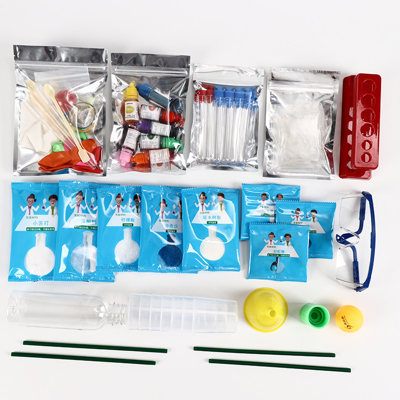 어린이 과학 실험 장난감 세트 STEM 교육 물리 및 화학 초등학생 유치원 과학 기술 생산 재료