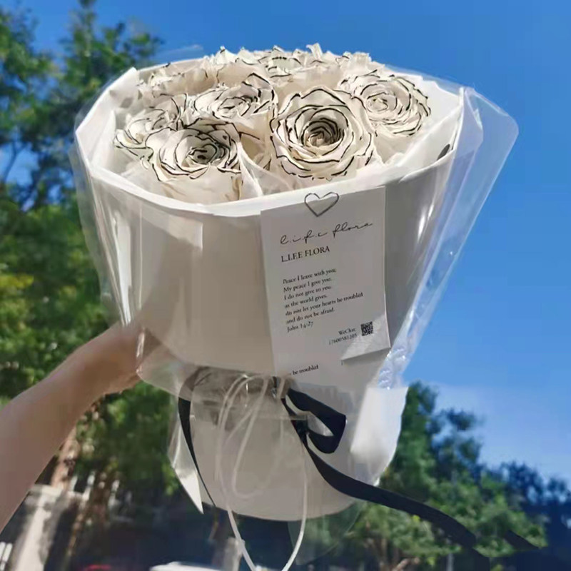 七夕情人节人间眼线香奈儿永生花玫瑰上海北京广州深圳鲜花同城