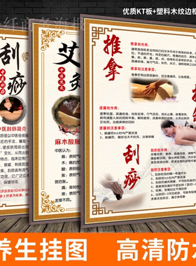 理疗刺血拔罐十大功效刮痧宣传画