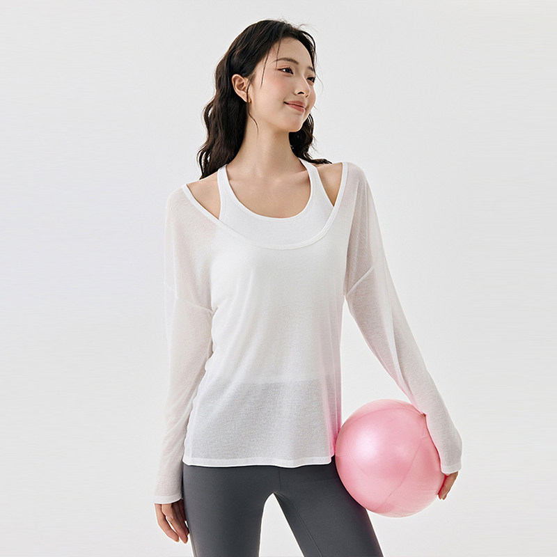 慵懒长袖瑜伽服女松弛感亲肤健身t恤宽松显瘦透气普拉提运动罩衫,运动/瑜伽/健身/球迷用品,瑜伽t恤,淘宝优惠券,粉丝福利购,淘宝优惠卷