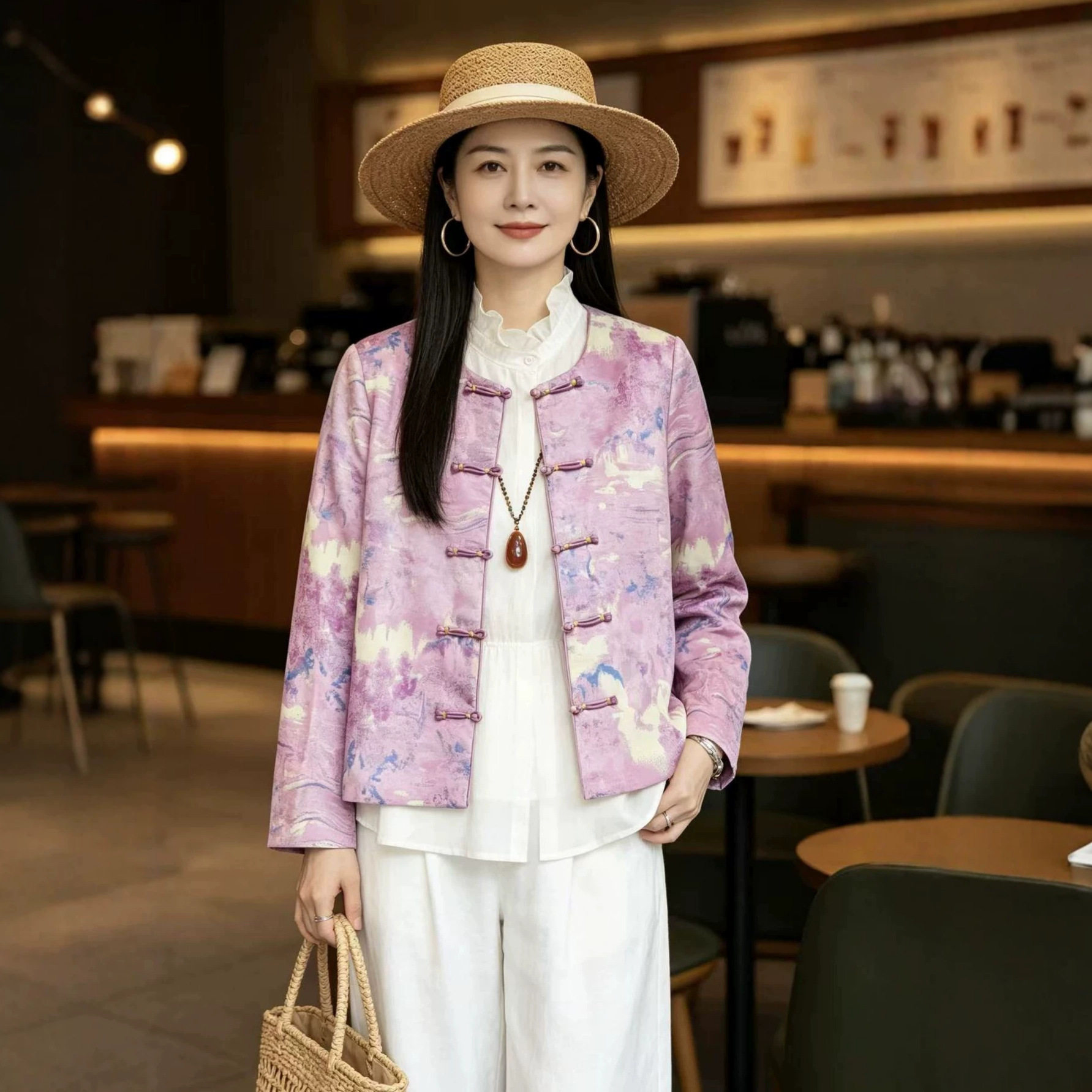 园园美衣春秋新中式国风女装短款外套复古唐装长袖开衫上衣春秋图片