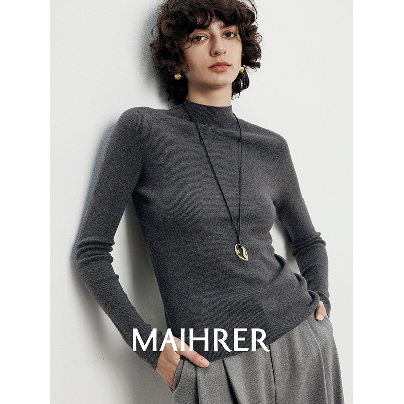 园园美衣麦麦MAIHRER/半高领灰色