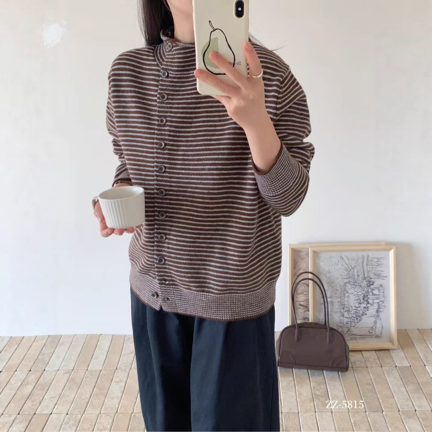 园园美衣毛衣条纹新款套头加厚保暖学院风新款毛衣针织衫韩版毛衣