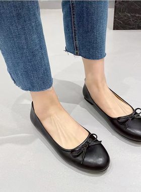 小香风经典款女单鞋跳舞优雅蝴蝶结超软蛋卷护士开车孕妇舒适