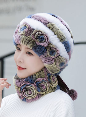 帽子女秋冬季时尚套装加厚