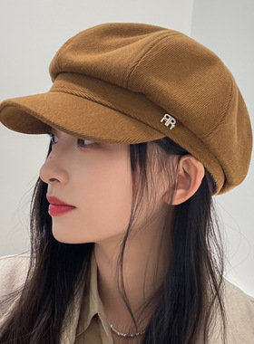 韩版秋冬季新款八角帽女