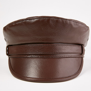 2023年新款秋冬中老年机车男士摇滚海盗帽船长帽户外平顶帽女百搭