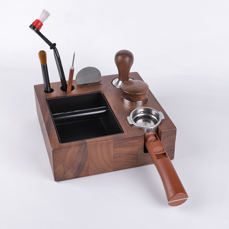 咖啡压粉座51/54/58mm咖啡机手柄通用压粉器49mm布粉器底座三件套