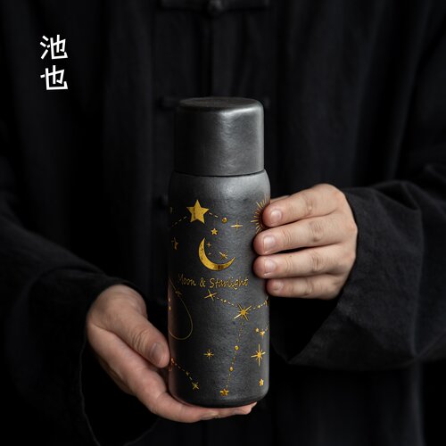 池也纯钛星空保温杯男士水杯钛杯女随行杯送礼物杯子定制咖啡杯