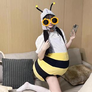 可穿戴鲨bee抱枕玩偶服毛绒玩具蜜蜂龟壳人穿公仔男女友生日礼物