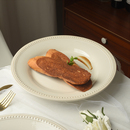 西餐厅陶瓷牛排盘民宿意面盘沙拉盘瑕疵 欧式 复古浮雕珠点大盘