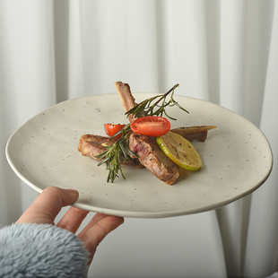 【泼墨异形大盘】ins韩国陶瓷西餐厅民宿牛排盘家用意面盘子瑕疵