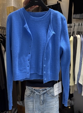 Toko.z 2025秋季新款韩系净版百搭针织开衫加无袖背心两件套25151