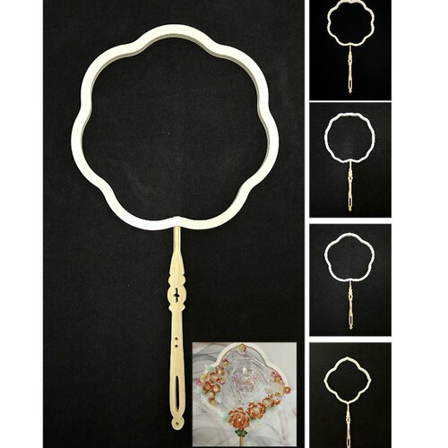 水扇（不适合做蚕丝扇）滴胶扇婚扇扭扭棒团扇实木扇框骨架