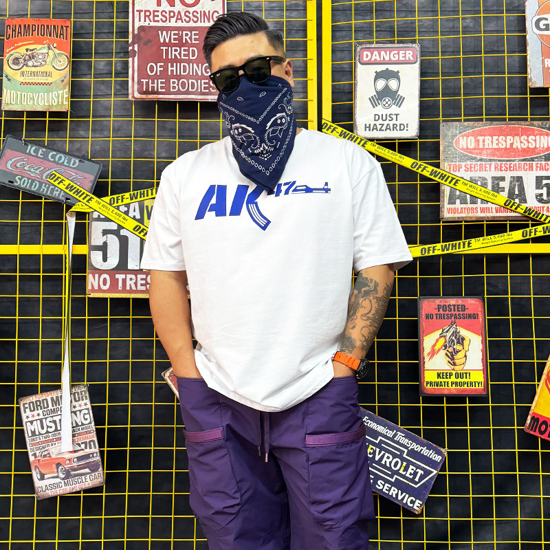 核爆炸AK47宽松大码纯棉短袖T恤