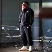 休闲嘻哈运动套装 核爆炸大码 男 保暖刺绣加绒卫衣卫裤 美式 男装 冬季