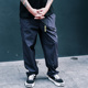伞兵男裤 核爆炸潮牌藏蓝黑色松紧腰飞机扣腰带春夏秋薄款 休闲长裤
