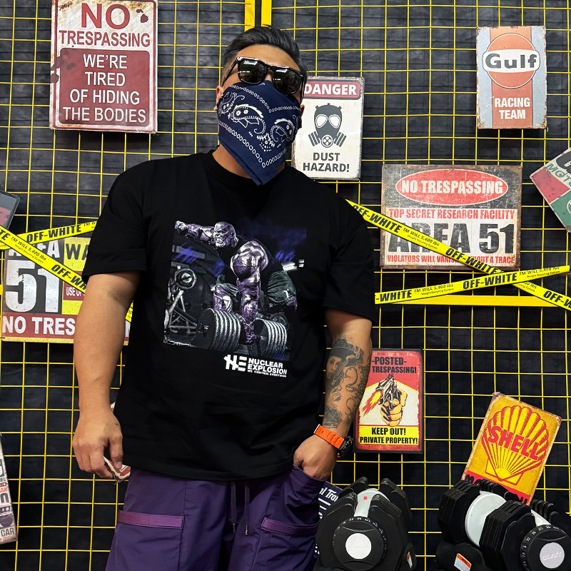 核爆炸灭霸黑色全棉大码短袖T恤