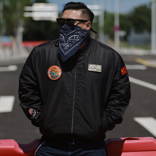 核爆炸大闹天空孙悟空春秋大码 机车骑行棒球外套ma1空军飞行夹克