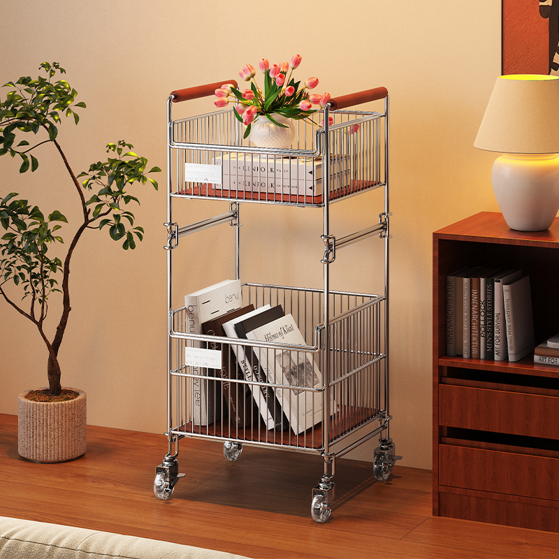 a生移动书架落地铁艺多层置物架
