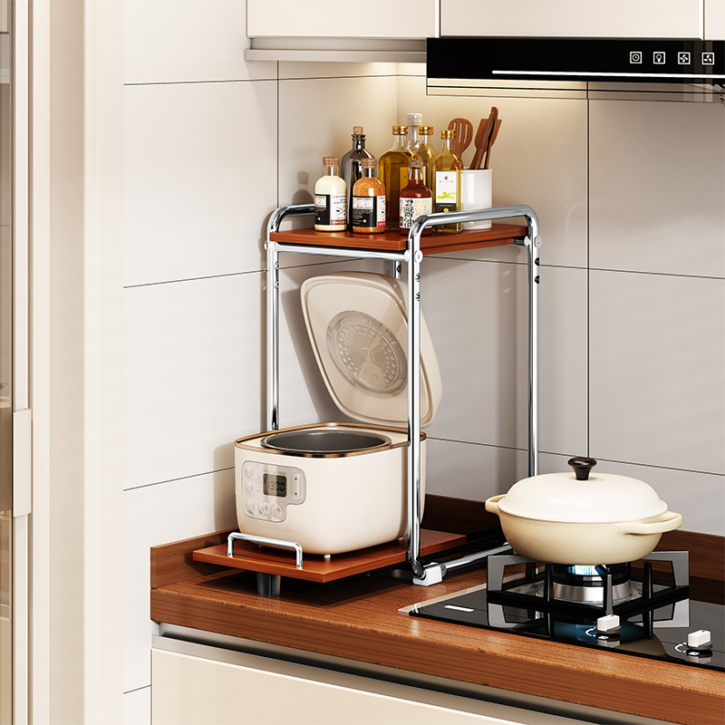 a生厨房台面可抽拉电饭煲收纳架