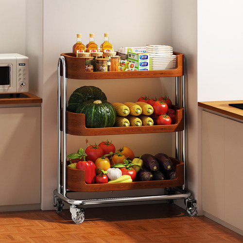 a生厨房多功能果蔬小推车置物架
