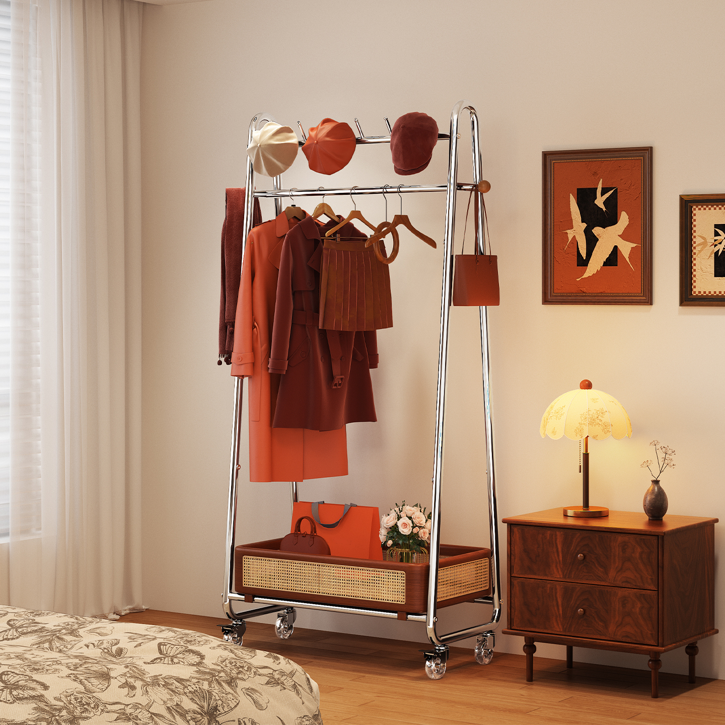 a生落地立式挂衣架衣帽架挂包架