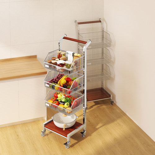 a生厨房置物架蔬菜收纳筐推车
