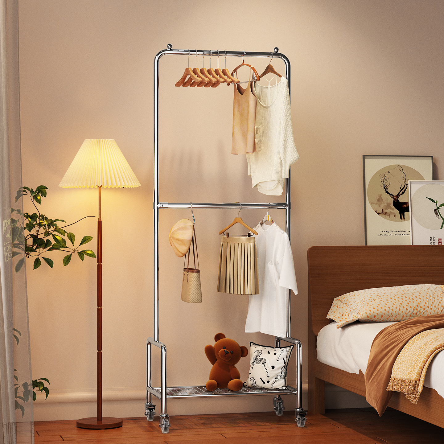 a生多层挂衣架落地卧室多层家用