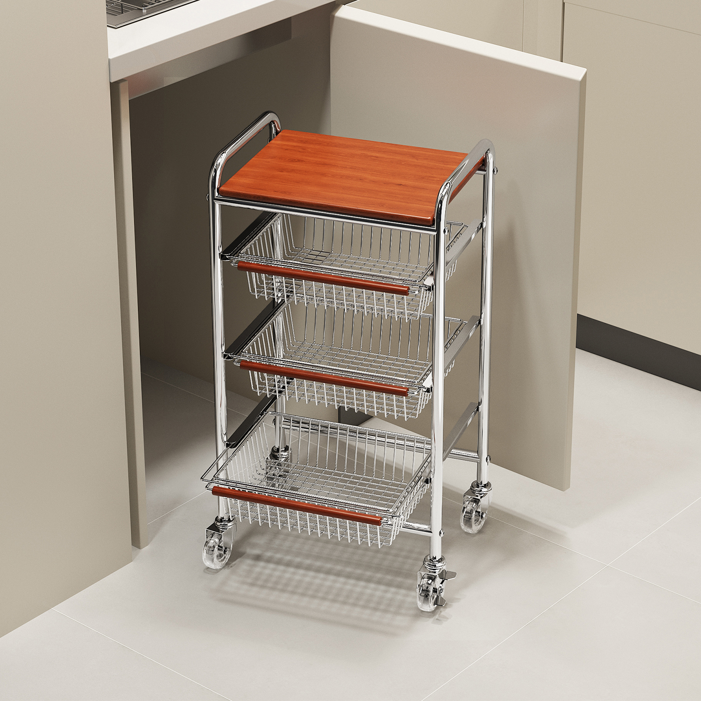 a生厨房置物架蔬菜收纳筐零食柜