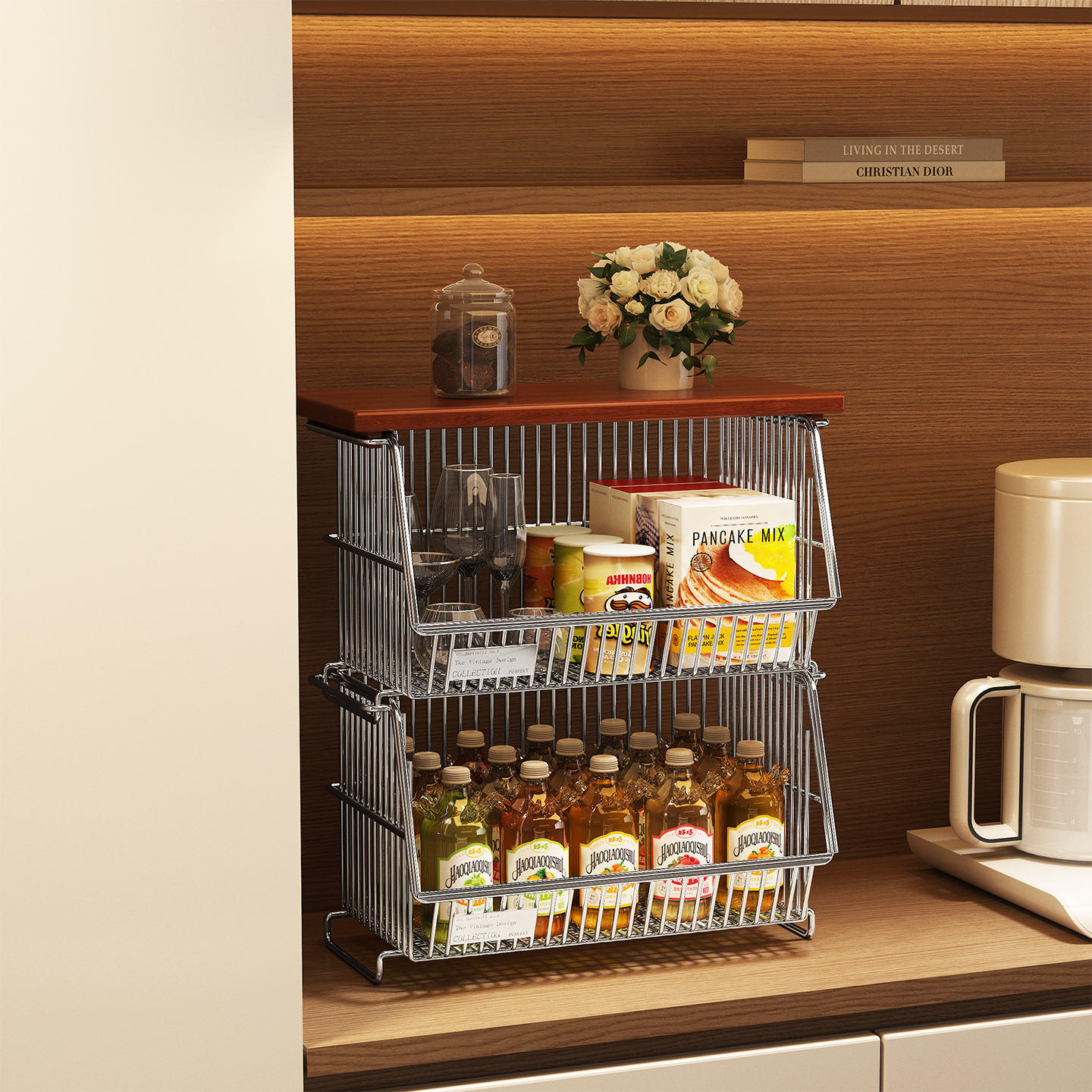 a生台面饮料收纳盒零食置物架